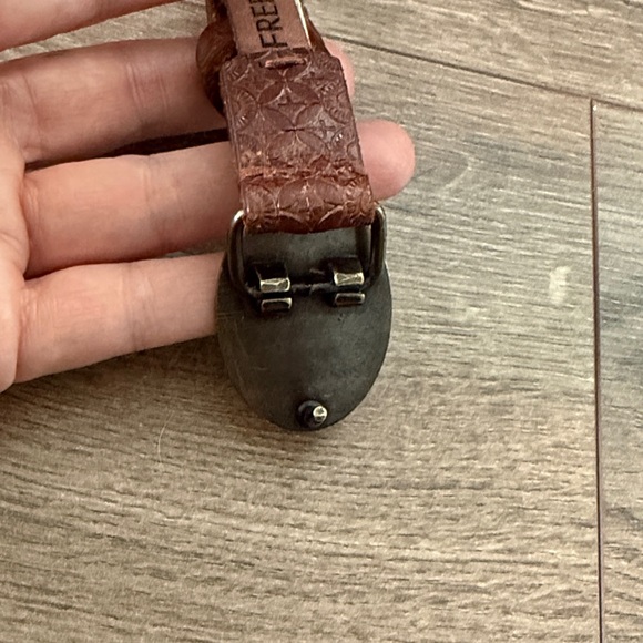 Free People Embossed Brown Leather Belt - Picture 3 of 4